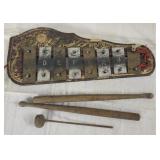 Vtg. Schoenhunt Metallophone musical toy xylophone