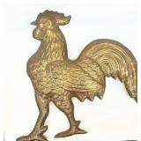 Large Vintage Copper Rooster Wall Hanging