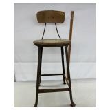 Vintage Industrial Operator Stool