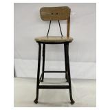 Vintage Industrial Operator Stool