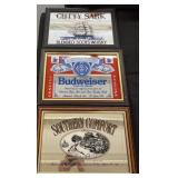 3 Vintage Advertising Mirrors