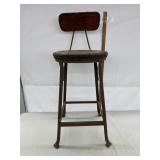 Vintage Industrial Operator Stool