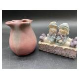 4' Rose Matte Drip Glaze Vase, Snow Buddies