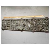 Vtg. Decorative cast iron metal panel