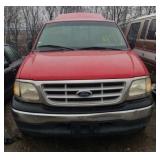 1999 FORD F150 PICK UP RED