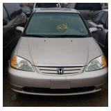 2001 HONDA CIVIC 4 DOOR TAN