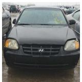 2005 HYUNDAI ACCENT 4 DOOR BLACK
