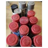 14 cans of spray paint