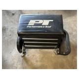 Performance tool shop seat with built-in toolbox