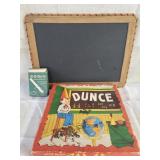 1955 Schaper "DUNCE" game board / Vtg. Chalk