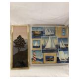 Wall decor -Sailboats and Tree