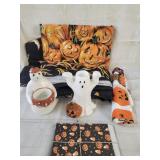 2 Ceramic Halloween candle holders / Halloween