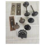 Antique victorian-era Doorknobs/ Cast iron match