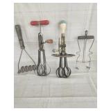 Vtg. Wire wooden handle canning jar lifter / 2