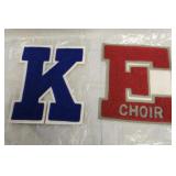 Vtg. Letter patches "K"& "E"