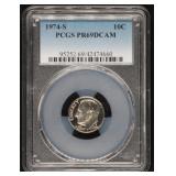 1974-S PCGS PR69DCAM 10C Dime