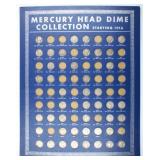 Partial Mercury Dime Collector