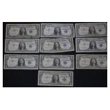 10x $1 Silver Certificates