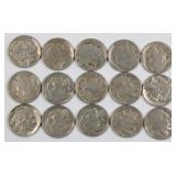 15x Full or Partial Date Buffalo Nickels