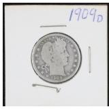 1906-D Silver Barber Quarter