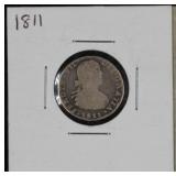 1811 1 Reale, 90% Silver