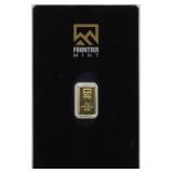 .5 Gram .9999 Frontier Mint Fine Gold Bar