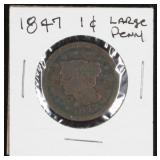 1847 Large Cent "Brothel Coin"