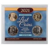 2021-P,D Unc. Native American Dollars, JFK Half