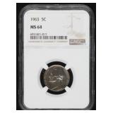 1963 NGC MS64 5C Nickel