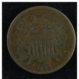 1864 2 Cent Coin