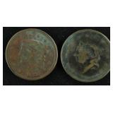 1837, 18?? Large Cent Coins