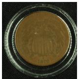 1870 2 Cent Coin