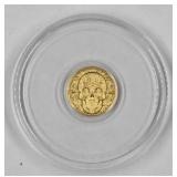 1/200th oz t. .999 Fine Gold Round
