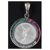 1 oz t. 999 Fine Silver Mexican Libertad Pendant