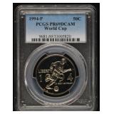 1994-P PCGS PR69DCAM World Cup 50C Half-Dol