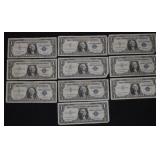 10x $1 Silver Certificates