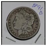 1891-O Morgan Silver Dollar