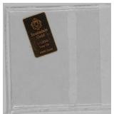 1/100th oz t. 9999 Fine Gold 