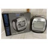 GPX Black & White TV/AM-FM Radio -3 way power