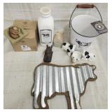 Lot Of Farmhouse Cow Decor