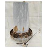 Vtg. Galvanized Metal Chicken Feeder & Yard Art
