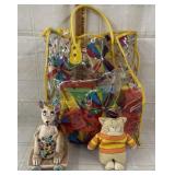 Vintage Rubber Building Blocks, Ceramic Kangaroo