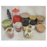 Glass Gumball cookie jar, 9 candles, Ginger