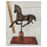 Wood decorative horse