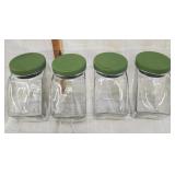 Vtg. Glass canister set