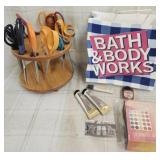 Wooden Scissor Caddy Full & New Beauty Products