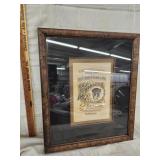 Vtg. Framed Illustrated cataloge price list