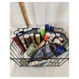 Wire basket , Vinyl crafting rolls, Fabric Ribbon