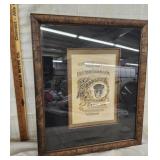 Vtg. Framed Illustrated cataloge price list