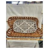 2 Vtg. Longaberger Bread Baskets Hand woven,